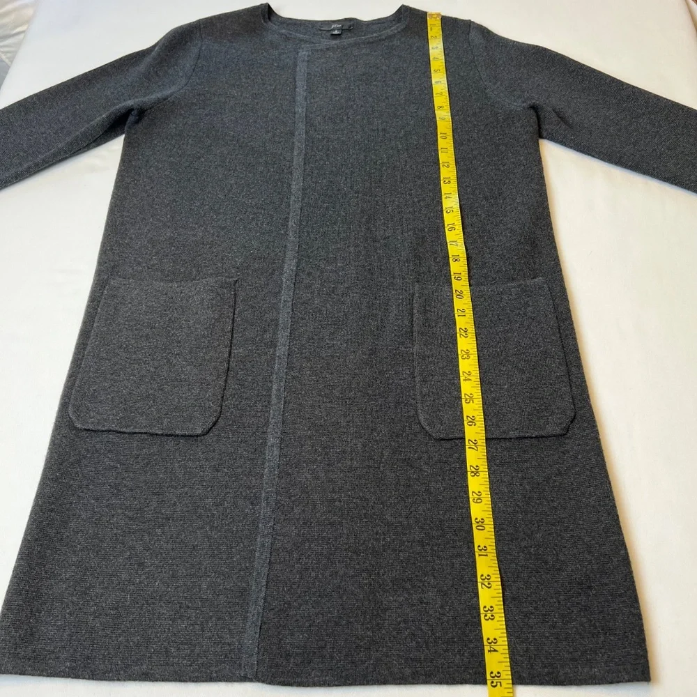J. Crew Juliette Collarless Merino Wool Blend Cardigan Sweater - Picture 8 of 12